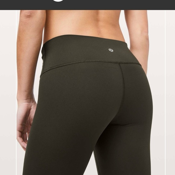 lululemon🍋Wunder Under CropIII Full-onLuxstreme Dark OliveLeggings Size 6 - Picture 3 of 11